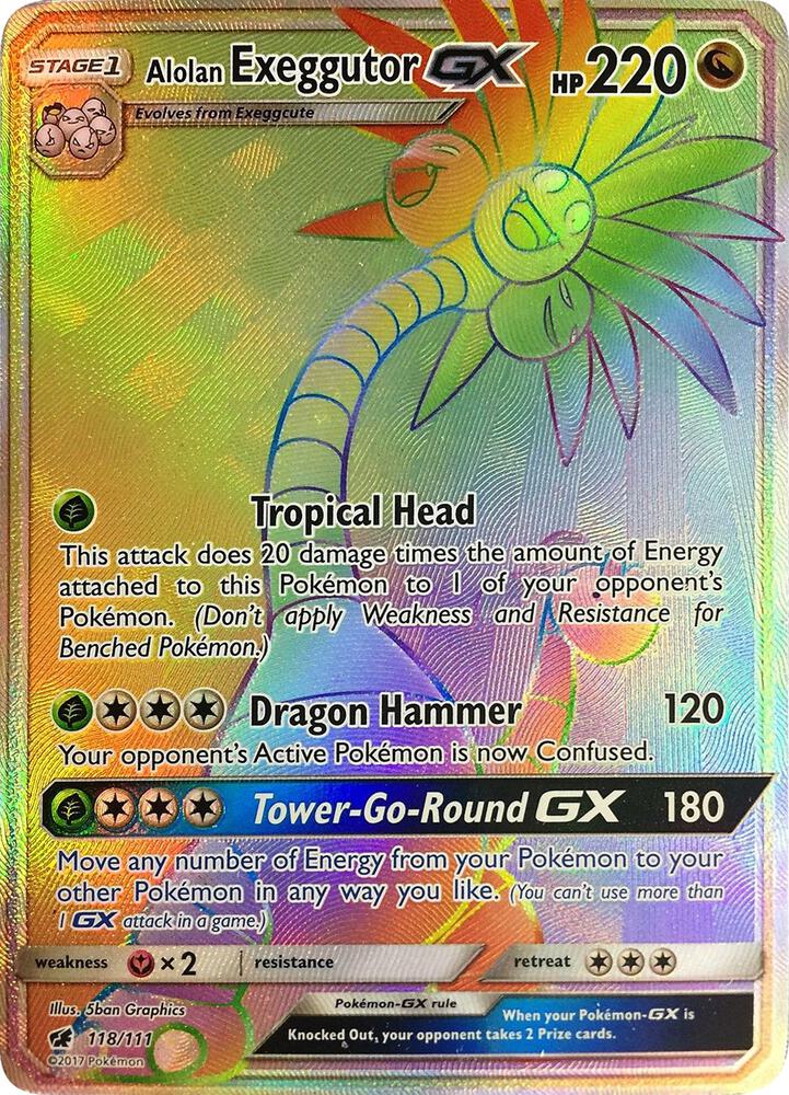 Alolan Exeggutor GX(Secret)(NM)-Crimson Invasion