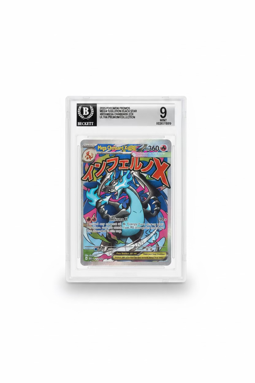 Mega Charizard X EX Promo-Beckett 9