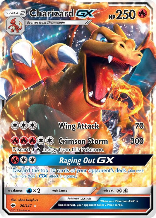 Charizard GX(LP)-Burning Shadows