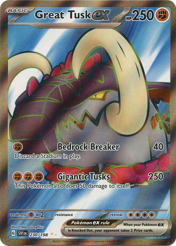 Great Tusk EX(NM)-Scarlet/Violet Base Set
