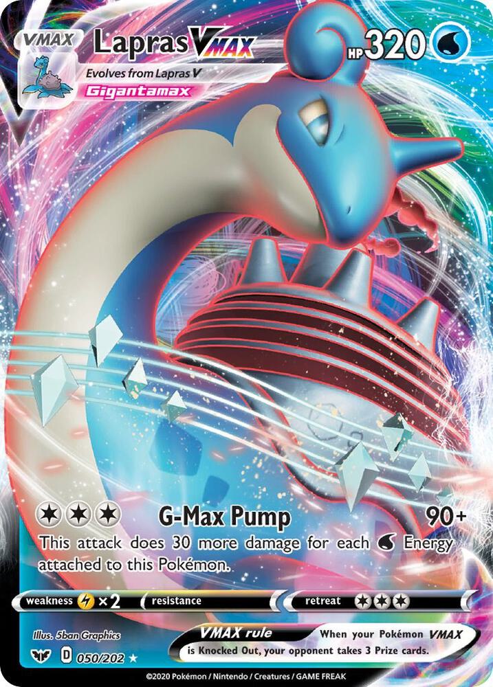 Lapras Vmax(NM)-Sword/Shield Base Set