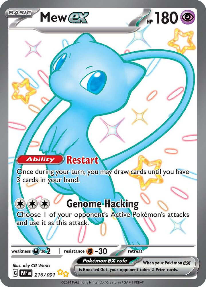 Mew EX(NM)-Paldean Fates
