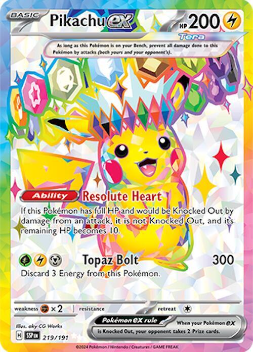 Pikachu EX(NM)-Surginf Sparks