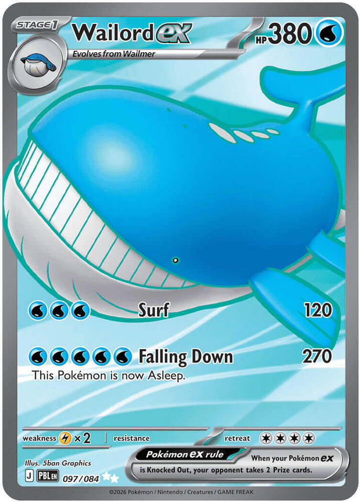 Wailord EX(NM)-Pitch Black