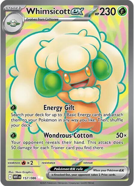 Whimsicott EX(NM)-White Flare