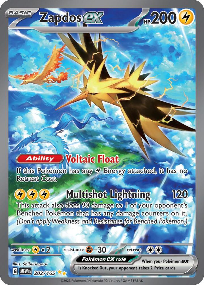 Zapdos EX(NM)-Scarlet/Violet 151